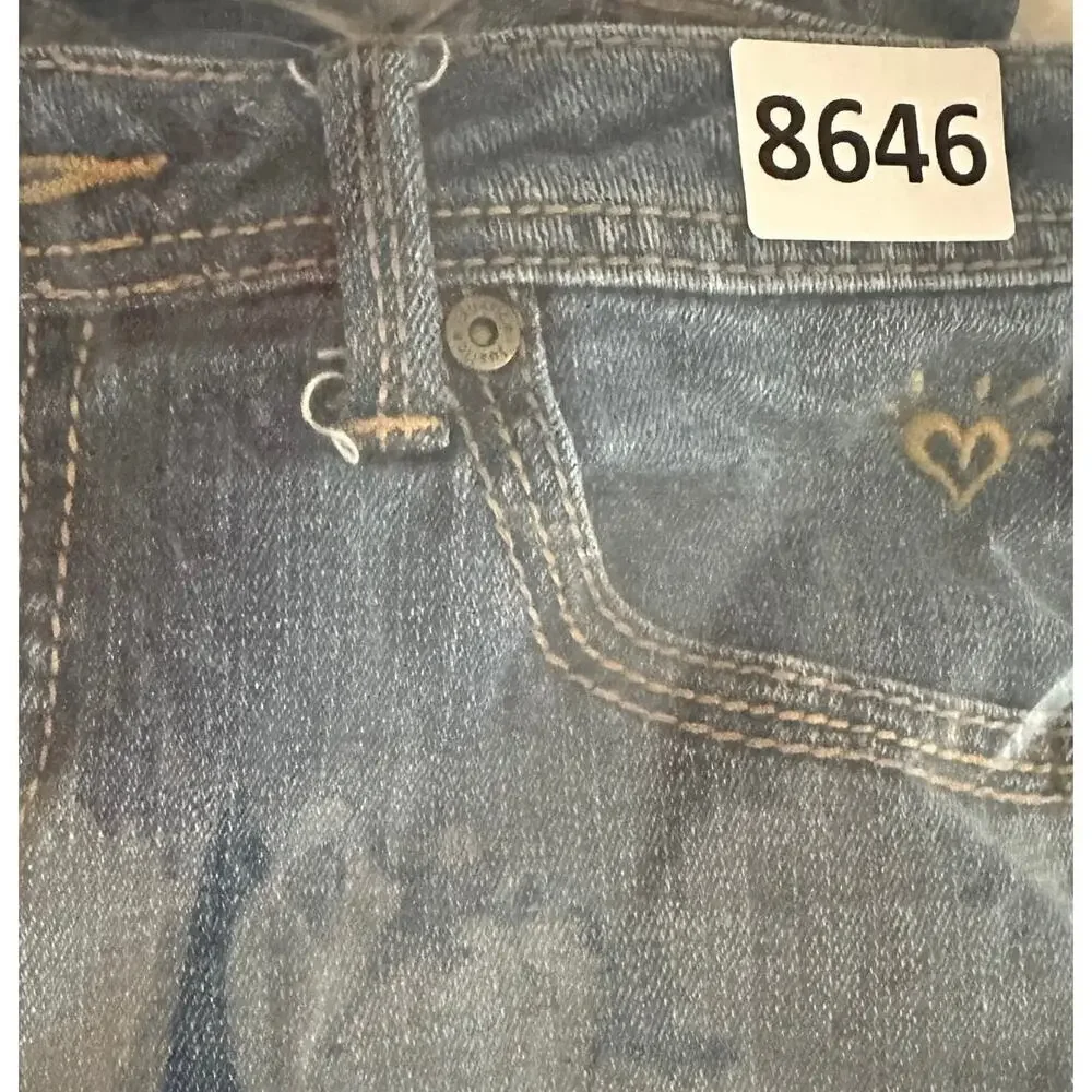 Justice Jeans Girls 12R Blue Denim